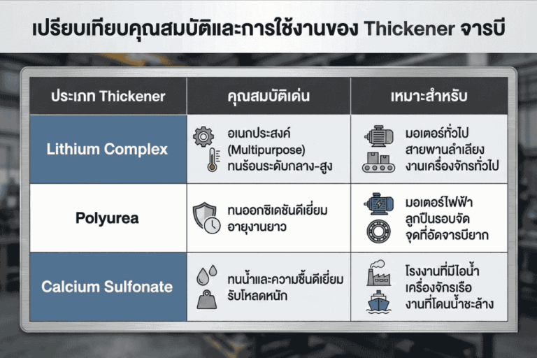 จาระบีทนความร้อนสูง โรงงาน